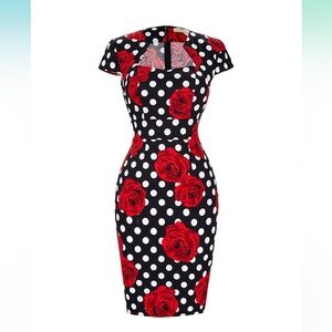 NWT Grace Karin Vintage Pencil Dress Bodycon Cap Sleeve Dress